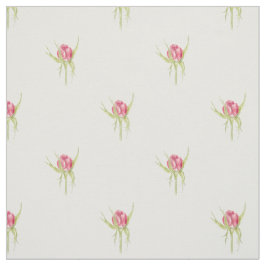 Pink Rosebud Tea Rose Flower Drawing White Stof