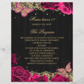 Pink Roses 18 Candles and Rozen Ceremony Programma (Voorkant)