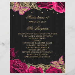 Pink Roses 18 Candles and Rozen Ceremony Programma