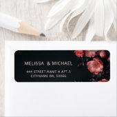 Pink Roses 3D Dark Flowers |  Wedding Etiket (Insitu)