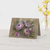 Pink Roses 5 x 7" Kaart (Gele Bloem)