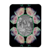 Pink Roses Abstract Lijst Uw foto toevoegen Magneet (Verticaal)