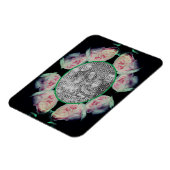Pink Roses Abstract Lijst Uw foto toevoegen Magneet (Linkerzijde)