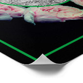 Pink Roses Abstract Lijst Uw foto toevoegen Poster (Hoek)