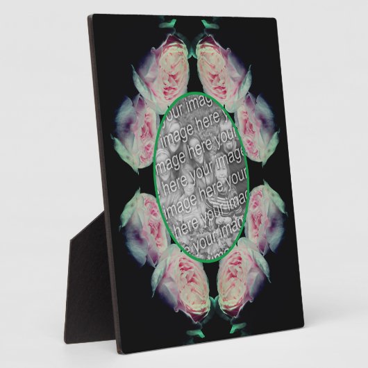 Pink Roses Abstract Voeg je eigen foto toe Fotoplaat (Zijkant)