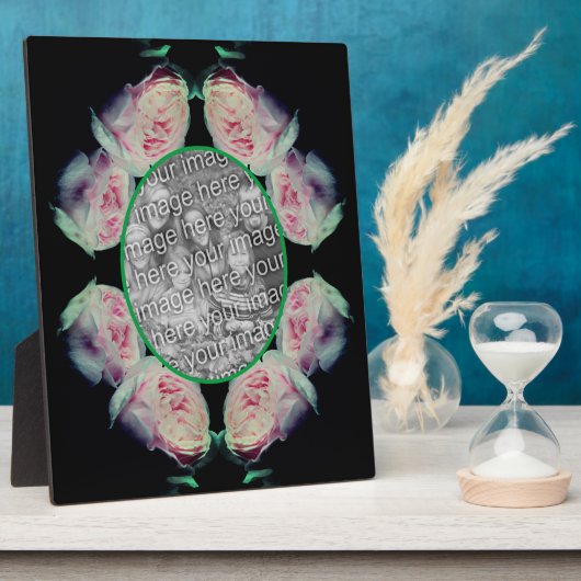 Pink Roses Abstract Voeg je eigen foto toe Fotoplaat (Zijkant)