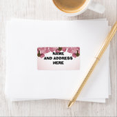 PINK ROSES ADRESETIKETTEN ETIKET (Insitu)