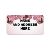 PINK ROSES ADRESETIKETTEN ETIKET (Voorkant)