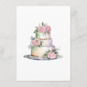Pink Roses and Sage Green Foliage RSVP Informatiekaartje (Achterkant)