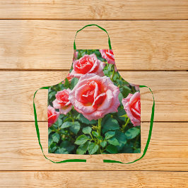 Pink Roses Apron Schort