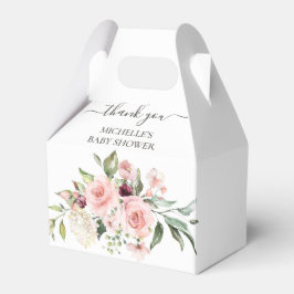 Pink Roses Baby shower Dank u Bedankdoosjes