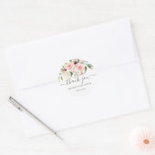 Pink Roses Baby shower Dank u voor Stickers (Envelop)