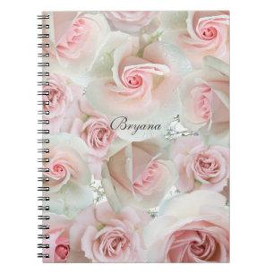 Pink Roses & Baby's Breath ELKE KLEUR Notitieboek