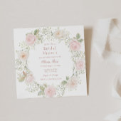 Pink Roses Baby's Breath Vrijgezellenfeest Kaart