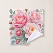 Pink Roses Beautiful Luxury Popular Collection Bad Handdoek (Wasdoekje)