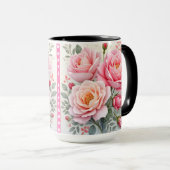 Pink Roses Beautiful Luxury Popular Collection Mok (Voorkant rechts)
