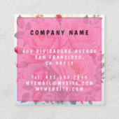 Pink Roses Beautiful Luxury Popular Collection Vierkante Visitekaartje (Achterkant)