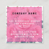 Pink Roses Beautiful Luxury Trendy Collection Vierkante Visitekaartje (Achterkant)