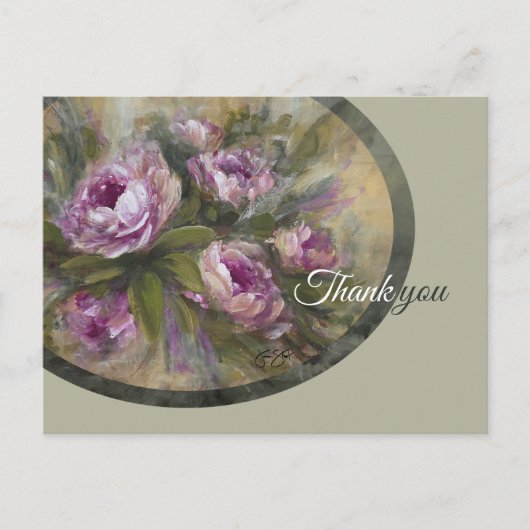 Pink Roses Briefkaart (Voorkant)