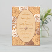 Pink Roses bruiloft Folie uitnodiging (Staand Voorkant)