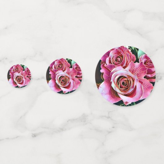 PINK ROSES CONFETTI (Achterkanten)