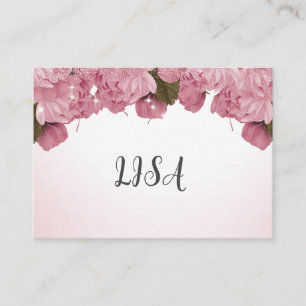 PINK ROSES CONTACTKAARTJE