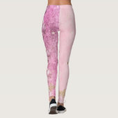 Pink Roses Damask Grunge - Leggings (Achterkant)