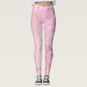 Pink Roses Damask Grunge - Leggings (Voorkant)
