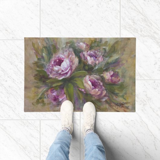 Pink Roses Deurmat (Binnen)