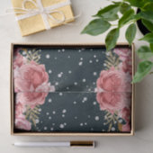 Pink Roses diamanten verfijnde schittering Tissuepapier (Geschenk)