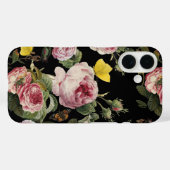 PINK ROSES EN GEEL BUTTERFLIES Case-Mate iPhone CASE (Achterkant (horizontaal))