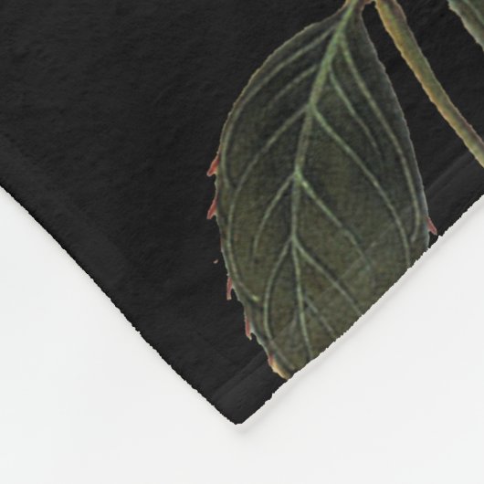 PINK ROSES EN GEEL BUTTERFLIES FLEECE DEKEN (Hoek)