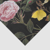 PINK ROSES EN GEEL BUTTERFLIES TISSUEPAPIER (Detail)