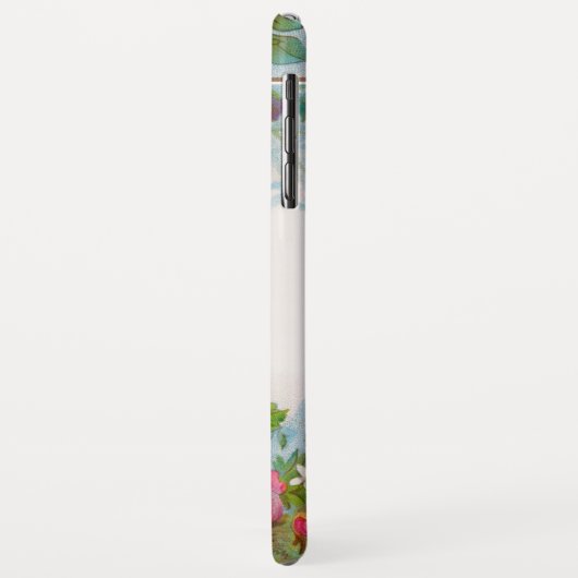 PINK ROSES EN JASMINES FLORAAL MONOGRAM Case-Mate iPhone CASE (Achterkant/links)