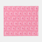 Pink roses fleece deken (Voorkant (Horizontaal))