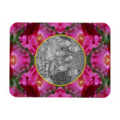 Pink Roses Floral Abstract Lijst Uw foto toevoegen Magneet (Horizontaal)