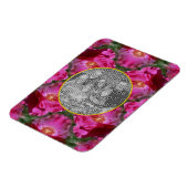Pink Roses Floral Abstract Lijst Uw foto toevoegen Magneet (Linkerzijde)