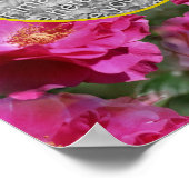 Pink Roses Floral Abstract Lijst Uw foto toevoegen Poster (Hoek)