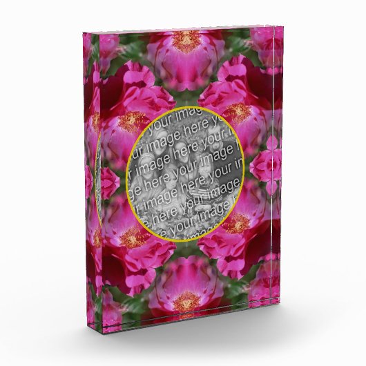 Pink Roses Floral Abstract Voeg toe Fotoblokken (Links)