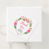 Pink Roses Floral Baby shower Dank u Bedankjes Labels (In situ)