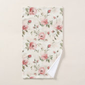 Pink Roses Floral  Bad Handdoek (Handdoek)