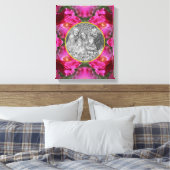 Pink Roses Floral Creëer Uw eigen foto Canvas Afdruk (Insitu (Slaapkamer))