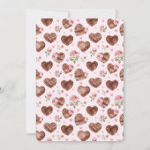 Pink Roses Floral Heart Zuidwest Vrijgezellenfeest Kaart (Achterkant)