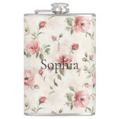 Pink Roses Floral Heupfles (Voorkant)