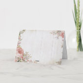 Pink Roses Floral Moederdag Wenskaart Kaart (Achterkant)