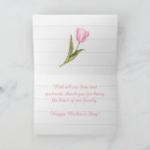 Pink Roses Floral Moederdag Wenskaart Kaart (Binnen)