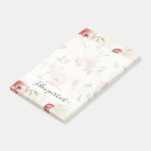 Pink Roses Floral  Post-it® Notes (Schuin)