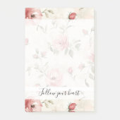 Pink Roses Floral Post-it® Notes (Voorkant)