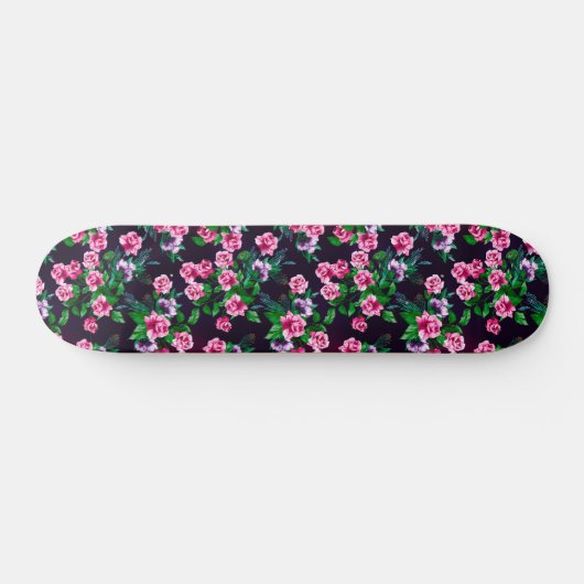 PINK ROSES FLORAL SKATEBOARD (Horizontaal)