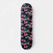 PINK ROSES FLORAL SKATEBOARD (Voorkant)